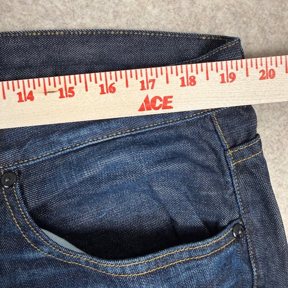 Paige Doheny Jeans 38x30 Straight Leg Dark Indigo Blue Denim Classic Rugged - Picture 7 of 12